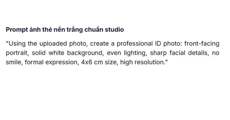 Cấu trúc câu lệnh prompt tạo ảnh thẻ bằng AI hoàn chỉnh