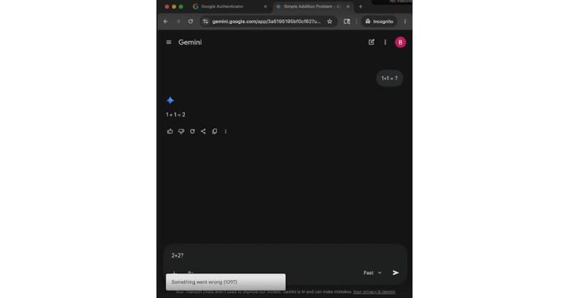Hiện tượng lỗi 1097 trên Google Gemini diễn ra như thế nào