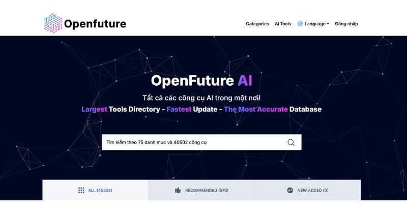 Hướng dẫn cách tìm kiếm công cụ AI miễn phí và chất lượng trên OpenFuture